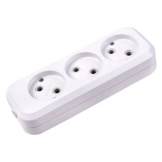 Колодка SVT Electric SVT-5803 3 гнізда без заземлення біла