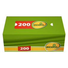 Серветки косметичні Ecolo пенал 200шт