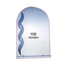Дзеркало 500x800мм 1 полиця дзеркало 108