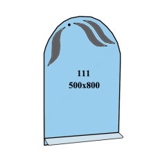 Дзеркало 500x800мм 1 полиця дзеркало 111