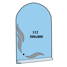 Дзеркало 500x800мм 1 полиця дзеркало 112