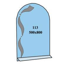 Дзеркало 500x800мм 1 полиця дзеркало 113