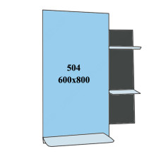 Дзеркало 600x800 3 полиці 504