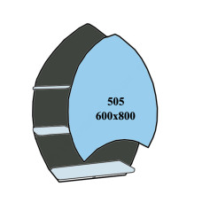 Дзеркало 600x800 3 полиці 505
