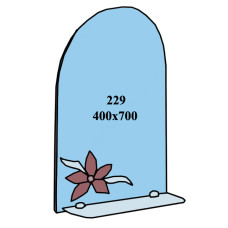 Дзеркало 400x700мм 1 полиця дзеркало 229