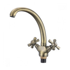 Змішувач для кухні Mixxus Premium Retro Bronze 273 вухо на гайці кранбукса 1/2