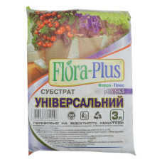 Торфосуміш грунт Flora Plus Універсальна 3л для розсади кімнатних і садових рослин