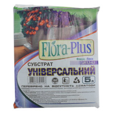 Торфсуміш грунт Flora Plus Універсальна 5л для розсади кімнатних і садових рослин