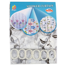 Штора для ванни Shower біла силікон тонкий 180х180см
