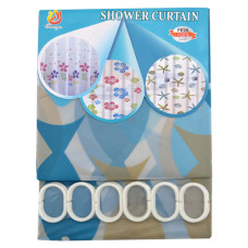 Штора для ванни Shower блакитна силікон тонкий 180х180см