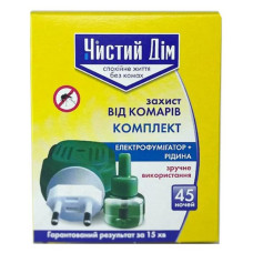 Електрофумігатор плюс рідина від комарів Чистий дім для електрофумігатора 30 ночей Електрофумігатор плюс рідина від комарів Чистий дім для електрофумігатора 30 ночей