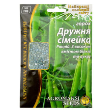 Насіння гороху овочевого Агромаксі Дружна сімейка 20г