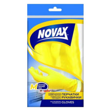 Рукавички гумові зміцнені Novax M 1пара