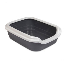 Туалет для кота Природа Comfort L 49х39х15 сірий