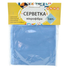 Серветка мікрофібра для скла та дзеркал Зручні Дрібниці 30х30см 1шт