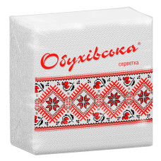 Серветки столові Обухівські одношарові 23x24см 40шт Серветки столові Обухівські одношарові 23x24см 40шт