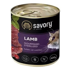 Консерви для стерилізованих котів Savory Cat ягня 400гр