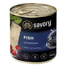 Консерви для вибагливих котів риба Savory Cat 400гр