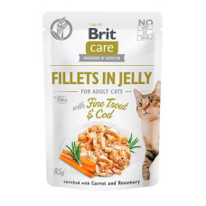 Філе в желе тріска і форель Brit Care Cat pouch 85г