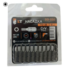 Біта LT/Maxidrill 501-050 T10х25мм 1/4 CrV 10шт
