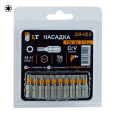 Біта LT/Maxidrill 501-053 T25х25мм 1/4 CrV 10шт