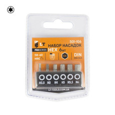 Набір біт LT/Maxidrill 501-106 HEX 25мм 6шт 2.5 3 4 5 5.5 6