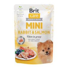 Філе в соусі для собак кролик і лосось Brit Care Mini pouch 85г