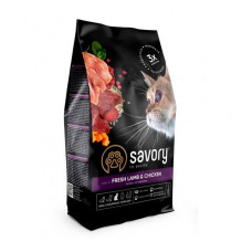 Сухий корм для стерилізованих котів Savory Ягня і курка 2 кг