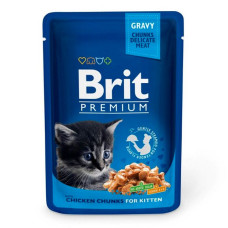 Консерви Для кошенят Brit Premium Cat pouch Курка 100г