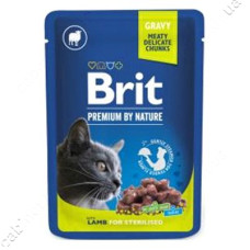 Консерви для кішок Brit Premium Cat pouch Ягня 100г