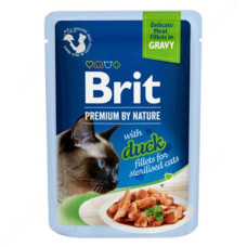 Філе качки в соусі для стерилізованих Brit Premium Delicate Cat pouch 85г