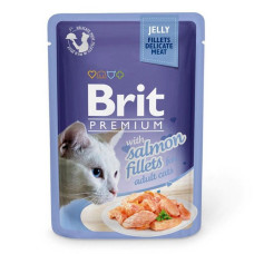 Філе лосося в желе Brit Premium Delicate Cat pouch 85г
