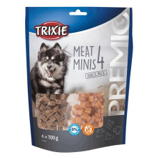 Ласощі для собак Trixie Premio 4 Meat Minis курка качка яловичина та баранина 4х100г
