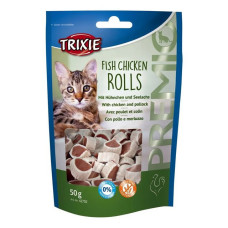 Ласощі для котів Trixie Premio Rolls курка та сайда 50г