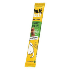 Ласощі для кішок Half and Half м'ясні палички з індичкою 5г