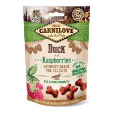 Ласощі для кішок Carnilove Cat Crunchy Snack з качкою та малиною 50г