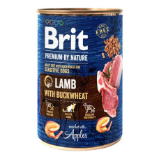 Консерви для собак Brit Premium by Nature ягня з гречкою 400г