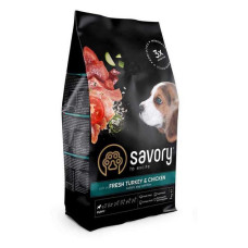 Сухий корм Savory для цуценят всіх порід Індичка та курка 3кг