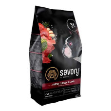 Сухий корм для собак Savory малих порід Індичка та ягня 1кг