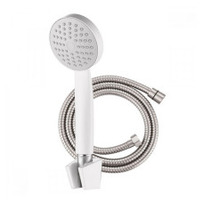 Набір для душа Zerix Shower SET-02W шланг лійка кронштейн білий