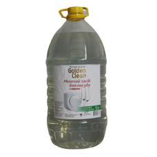 Засіб для миття посуду з гліцерином Golden Clean Аромат свіжої трави в пляшці ПЕТ 5л