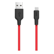 Кабель Hoco X21 Micro USB довжина 1м чорний з червоним