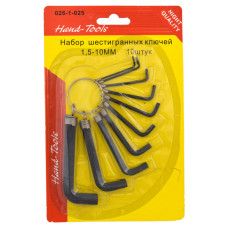Набір шестигранних ключів Hand-Tools ht1842 1.5-10мм Г-образних 10шт