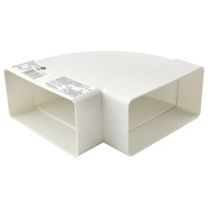 Коліно горизонтальне Vents 5251 L 143мм 55x110мм
