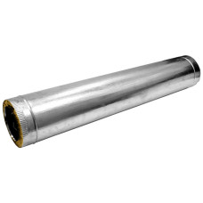Труба утеплена базальтовою ватою зовнішня оцинковка 0.4мм внутрішня нержавійка 0.5мм 1м d140/200