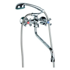 Змішувач для ванни Aquatica PL-5C455C гусак вигнутий дивертор вбудований шар кранбукса 1/2