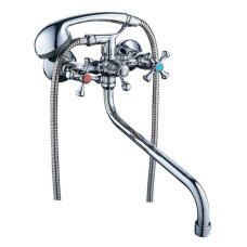 Змішувач для ванни Aquatica Tau 9885220 VN-5C460C гусак вигнутий кран-букса 1/2