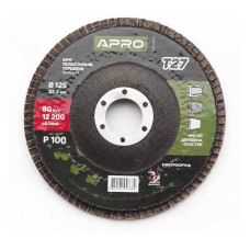 Круг пелюстковий торцевий Apro 830456 Р100 прямий 125мм Т27