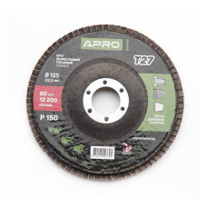 Круг пелюстковий торцевий Apro 830458 Р150 прямий 125мм Т27