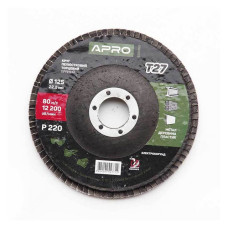 Круг пелюстковий торцевий Apro 830459 Р220 прямий 125мм Т27